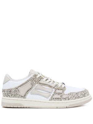 AMIRI Skeltop glittered sneakers - White