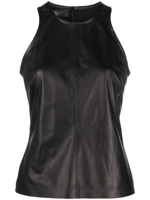 AMIRI sleeveless leather vest top - Black