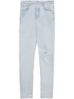 AMIRI slim-cut crystal-embellished jeans - Blue