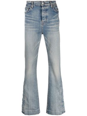 AMIRI Stack distressed-effect flared jeans - Blue
