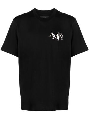 AMIRI staggered-logo cotton T-shirt - Black