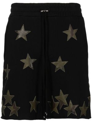 AMIRI star-patch drawstring shorts - Black