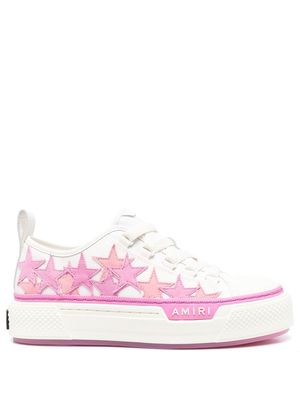 AMIRI star-patch lace-up sneakers - White