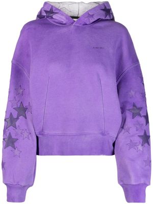 AMIRI star-patches cotton hoodie - Purple