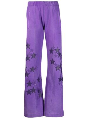AMIRI star-patches flared track pants - Purple