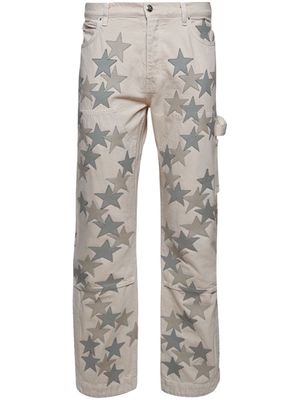 AMIRI star-print straight-leg trousers - Neutrals