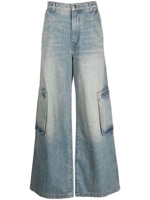 AMIRI stonewashed wide-leg jeans - Blue