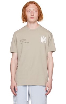 AMIRI Taupe Military Specs Stencil T-Shirt