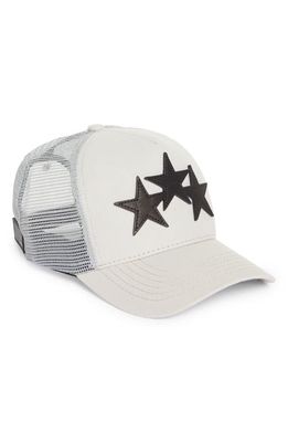 AMIRI Three Star Trucker Hat in Alabaster