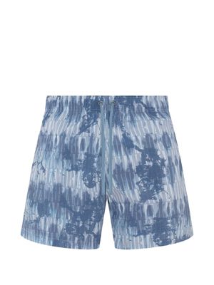 AMIRI tie-dye pattern swim shorts - Blue
