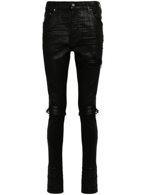 AMIRI Wax ripped-detailed jeans - Black