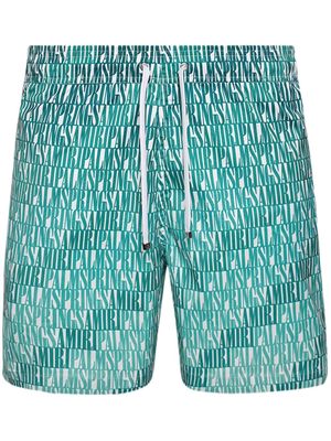 AMIRI x Palm Springs graphic-print swim shorts - Green