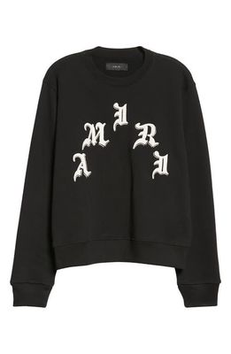 AMIRI x Wes Lang Cotton Logo Graphic Sweatshirt in Black