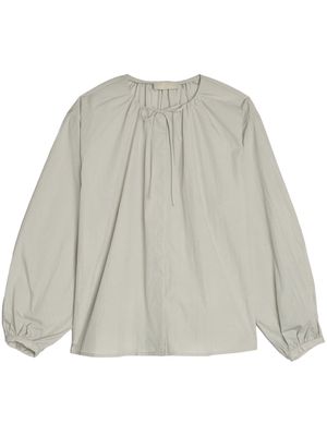 Amomento drawstring cotton blouse - Grey