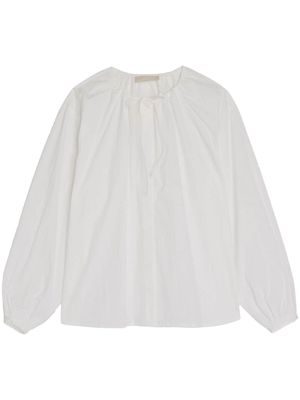 Amomento drawstring cotton blouse - White