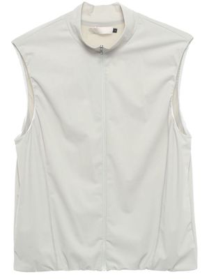 Amomento high-neck zip-up vest - Grey