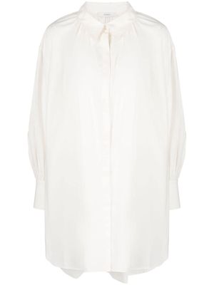 Amomento pleat-detail organic-cotton shirt - Neutrals