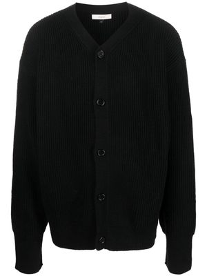 Amomento ribbed-knit V-neck cardigan - Black