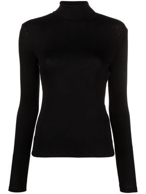 Amomento roll-neck long-sleeve T-shirt - Black