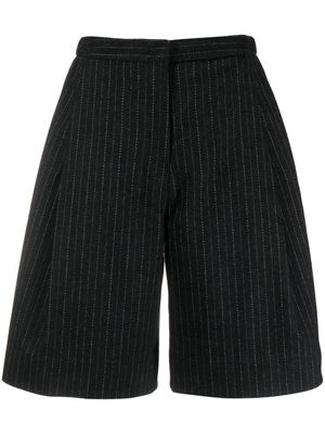 Amomento striped tailored knee-length shorts - Black