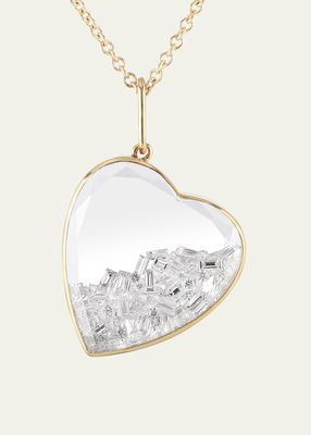 Amora Shaker Pendant with Diamonds in White Sapphire Window
