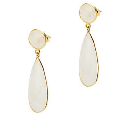 Amorcito 14K Gold-Plated Moonstone Earrings