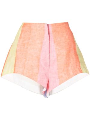AMOTEA Donna linen shorts - Orange