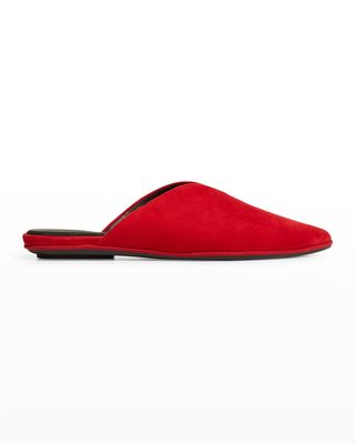 Amour Suede Flat Slippers