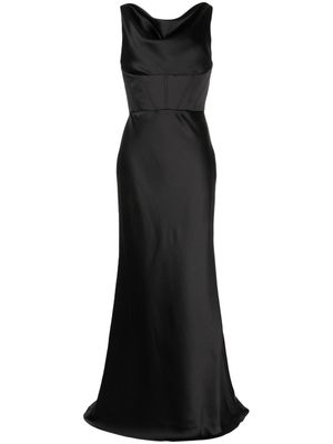 Amsale cowl neck corset gown - Black