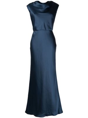 Amsale cowl-neck sleeveless maxi dress - Blue