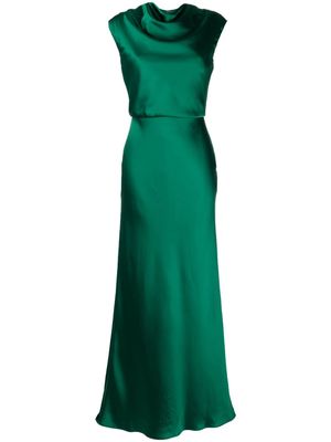 Amsale cowl-neck sleeveless maxi dress - Green
