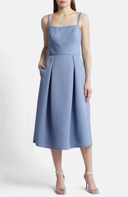 Amsale Faille Cocktail Midi Dress in Dusk