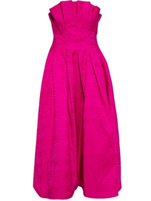 Amsale moiré-effect midi dress - Purple