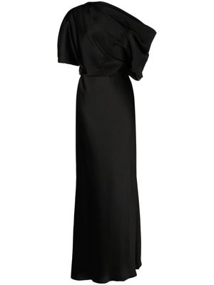 Amsale off-shoulder draped-detail gown - Black