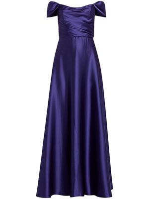 Amsale off-shoulder satin gown - Purple