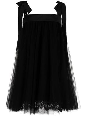 Amsale tulle trapeze mini dress - Black
