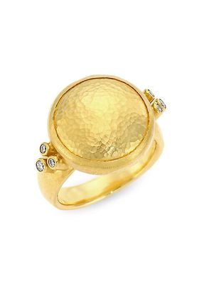 Amulet 24K Yellow Gold Diamond Ring