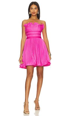AMUR Lorena Strapless Mini Dress in Pink