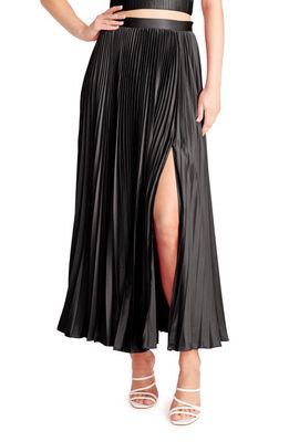 AMUR Sofie Pleated Maxi Skirt in Black