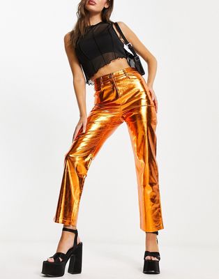 Amy Lynn Lupe pants in metallic orange