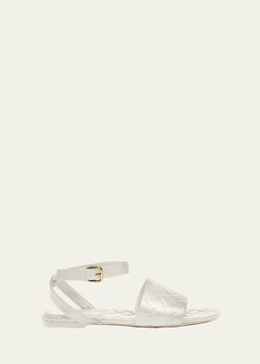 Amy Quilted Leather Ankle-Strap Sandals