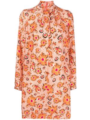 An An Londree floral-print silk dress - Orange