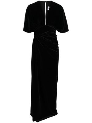 Ana Radu keyhole velvet maxi dress - Black