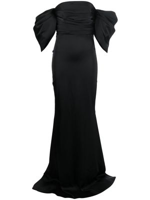 Ana Radu off-shoulder ruched maxi dress - Black