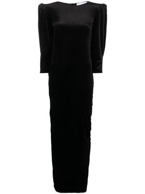 Ana Radu open-back velvet gown - Black