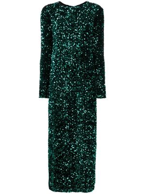 Ana Radu sequined open-back gown - Green