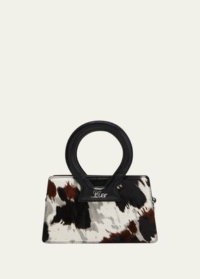 Ana Small Cow Horsehair Top-Handle Bag