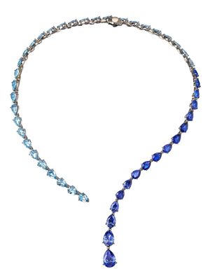 Anabela Chan 18kt black gold Nova multi-stone necklace - Blue