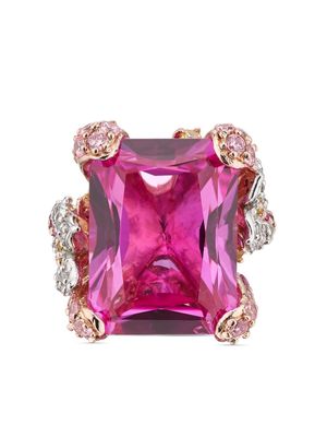 Anabela Chan 18kt gold vermeil Rose Cinderella sapphire and diamond ring - Pink