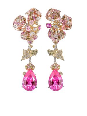 Anabela Chan 18kt rose gold Blush Orchid saphhire and diamond earrings - Pink